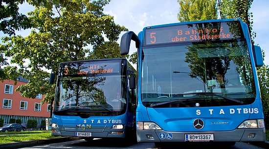 Stadtbus Bregenz in Fahrt
